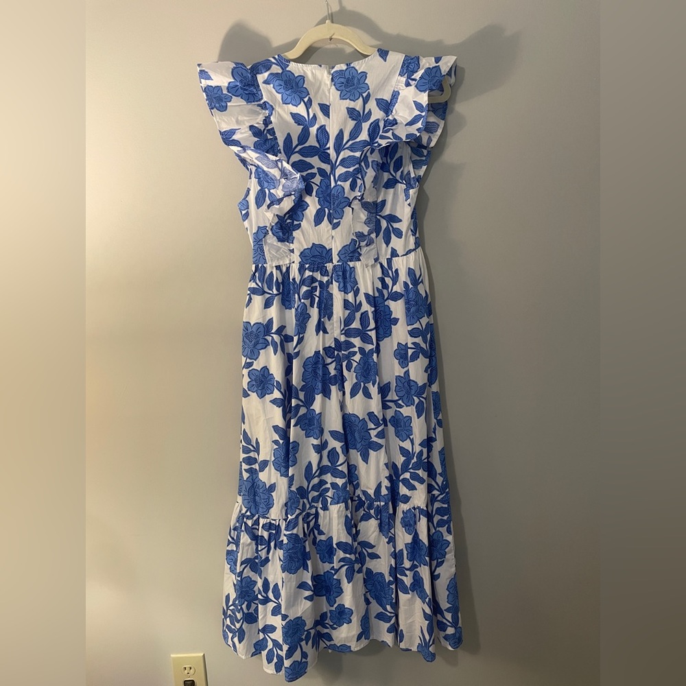 NWOT SUGARLIPS Floral Fairness Poplin Surplice Midi Dress SZ S - Picture 6 of 7
